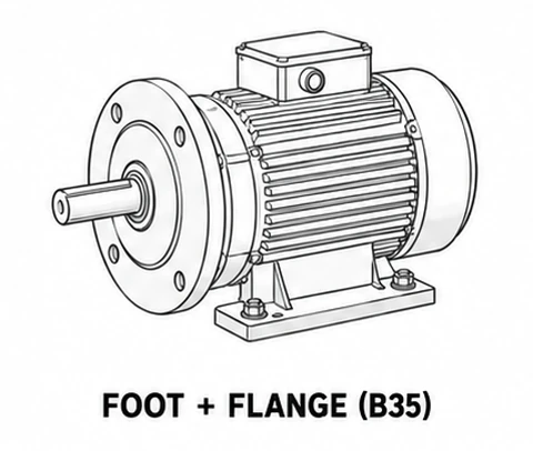 Foot + Flange (B35)