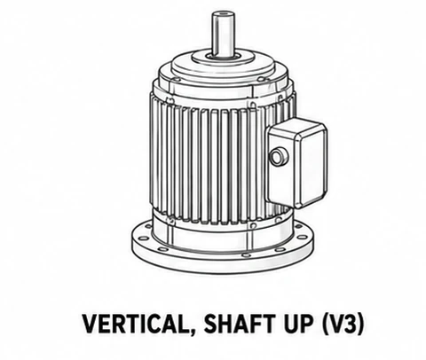 Vertical, Shaft Up (V3)